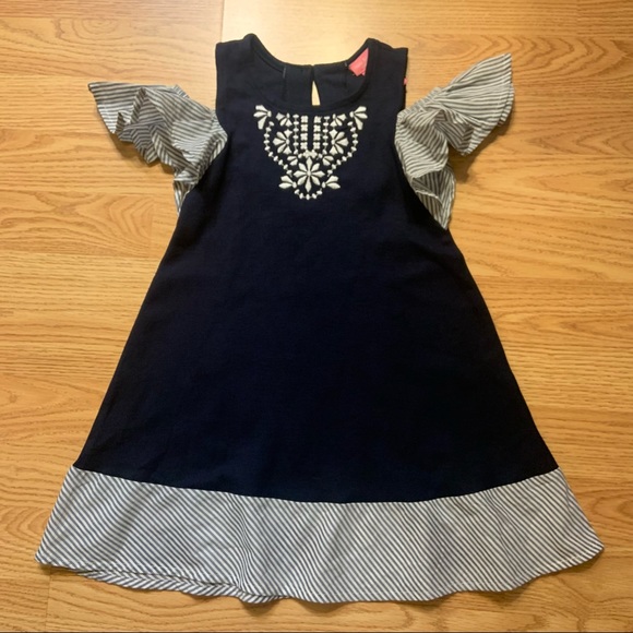 Peek-A-Boo Flare Sleeve Dress - Picture 1 of 7